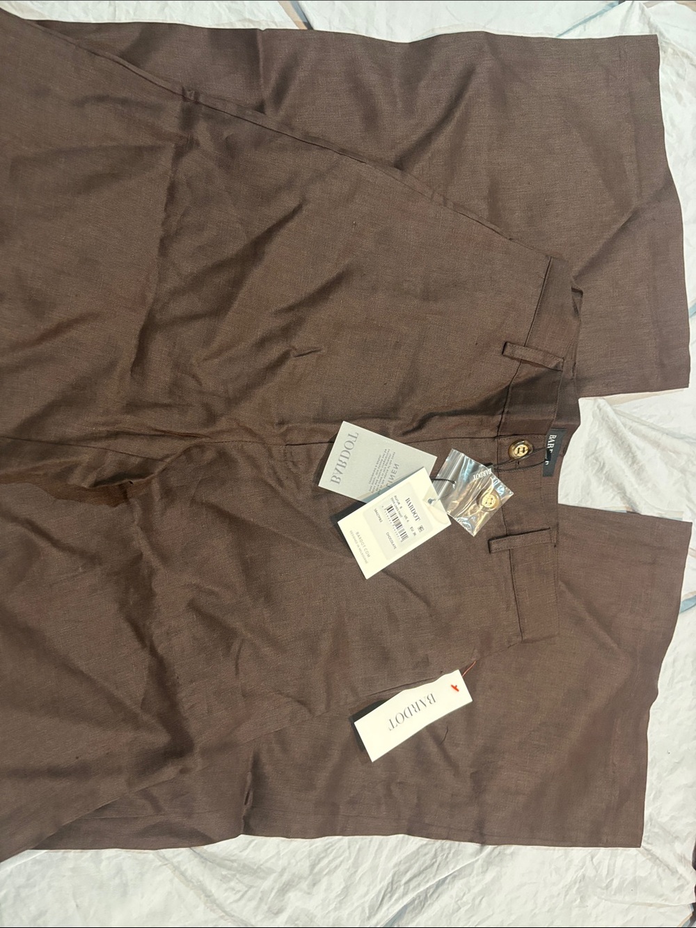 Bardot Brown Wide-Leg Trousers